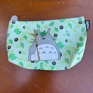 MOKO Totoro My Neighbour Makeup Bag Green Zip Close